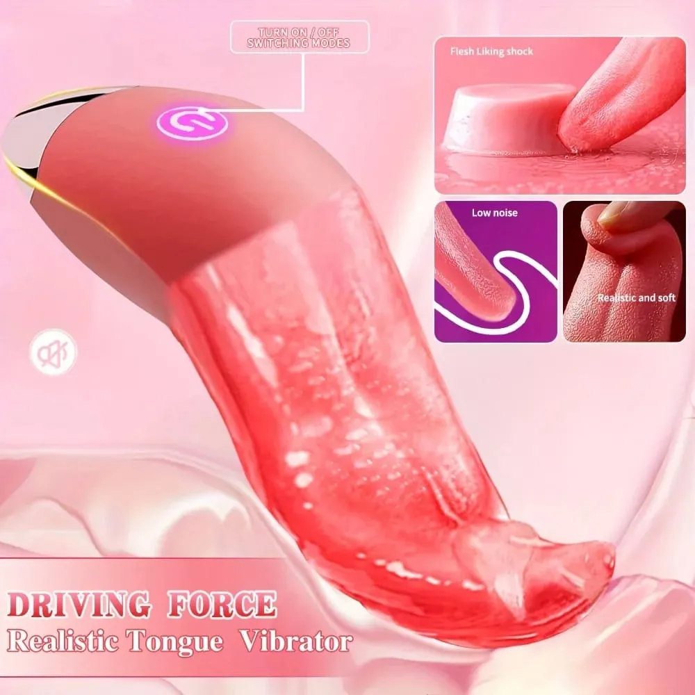 Clitoral Nipple G Spot Licking Vibrator Vaginal Anal Stimulator 10 Vibration Modes Massager Adult Masturbator Sex Toys for Women