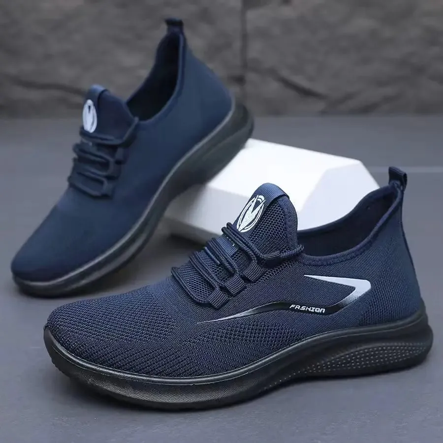 Nefes alabilen Hava Örgü Üst Slip On Ayakkabı Esnek Yumuşak Kaymaz Taban Günlük Koşu Eğitmenleri Tüm Sezon Günlük Giyim için
