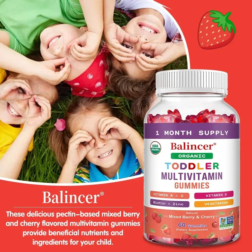 Kids Multivitamin Gummies Kids Vitamins with Vitamin C D E & Zinc for Immune Support Childrens Gummy Vitamins Fruit Flavors