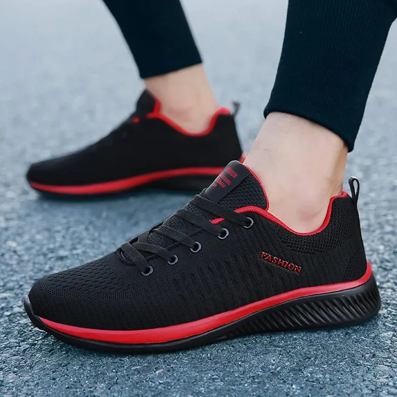 Lightweight Men's Black Sneaker Casual Sport Running Lace-up Outdoor Man Breathable Mesh Walking Shoes