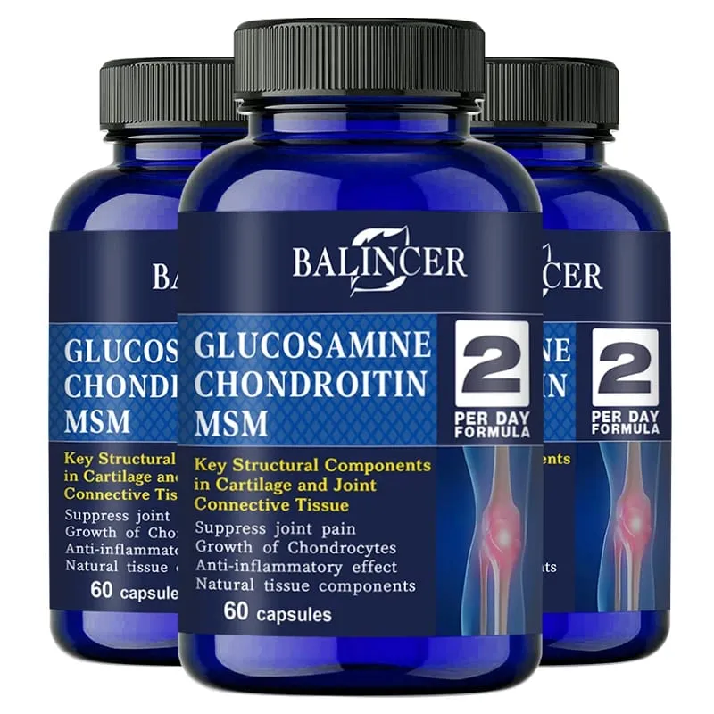 Glucosamine & Chondroitin & MSM 3-in-1 - Antioxidant Joint Health Support for Bone and Cartilage Health