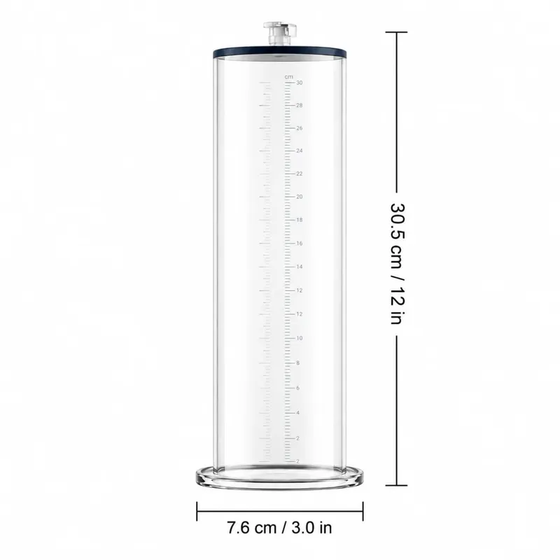 Manual Acrylic Penis Pump for Men with Pressure Gauge Clear Cylinders Vacuum Enlargement Masturbation Trainer Adult Sex Toy Set