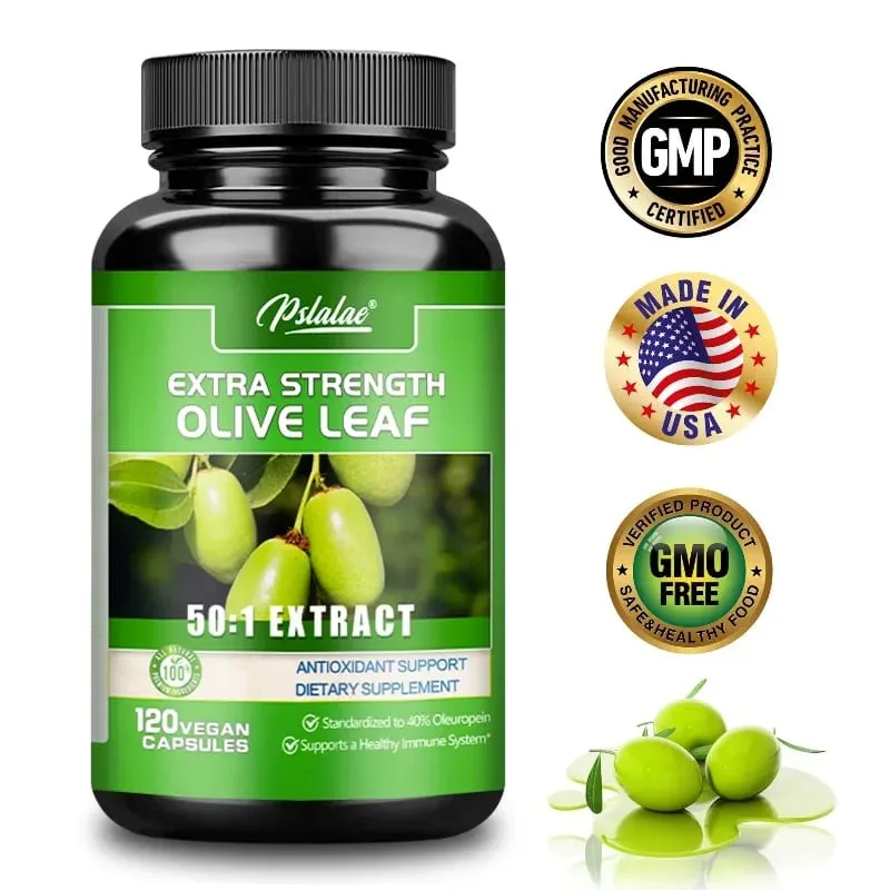 Olive Leaf Capsules - Antioxidant Improves Skin Condition Improves Blood Circulation Promotes Heart and Cardiovascular Health