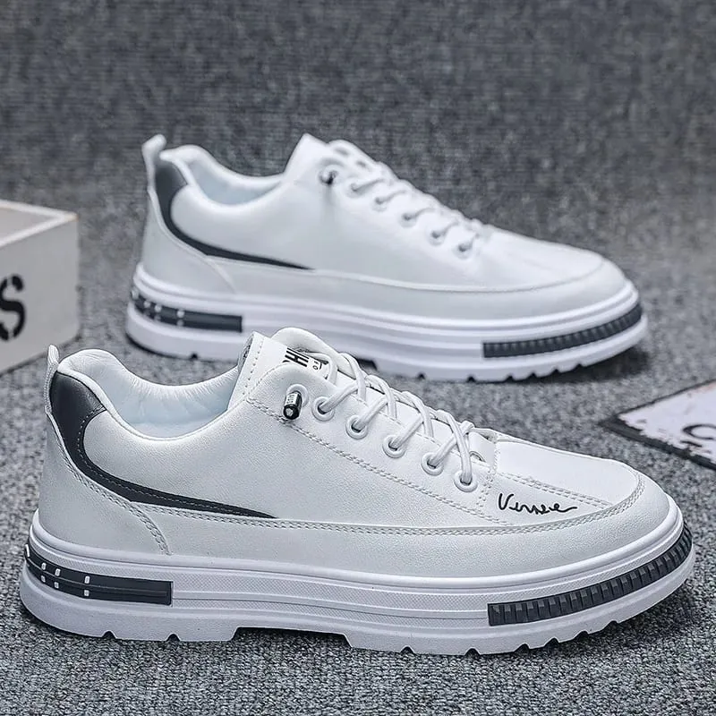 New Thick Soled Men's Casual Sports Board Shoes Fashionable Men's White Shoes Single Shoes