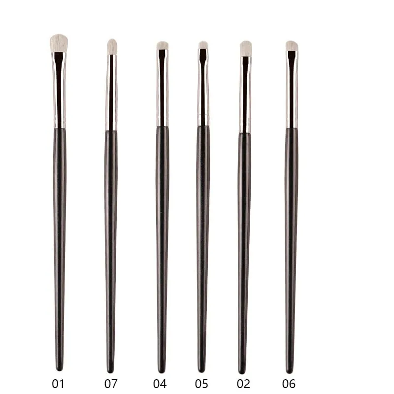 1 Buah Kuas Makeup Eyeshadow Rambut Kuda Poni Putih Detail Lipatan Presisi Noda Kecil Kuas Rias Eye Shadow Bevel Liner Bibir