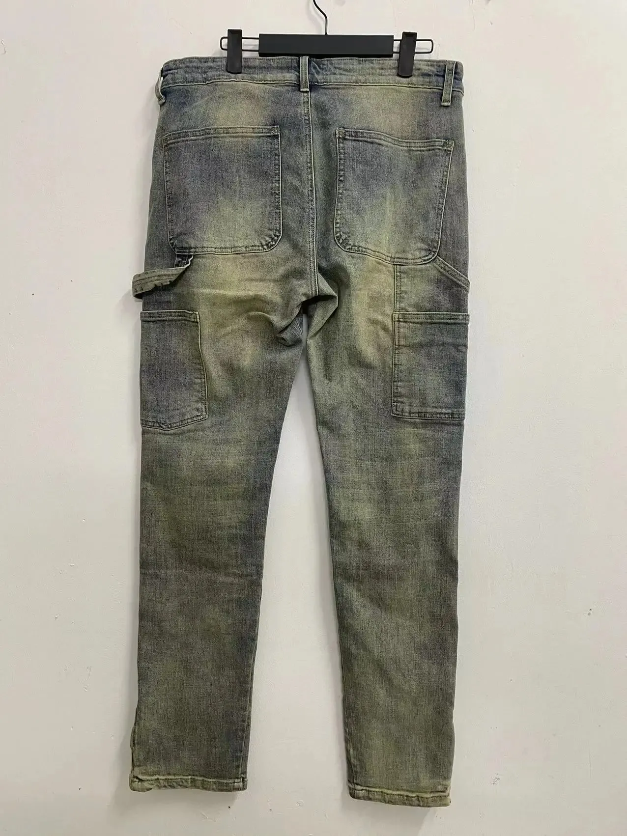 European American New Fashion Men's Solid Color Loose Straight Simple Basic Denim Trousers Mlae High Street Jeans Pants Clothes