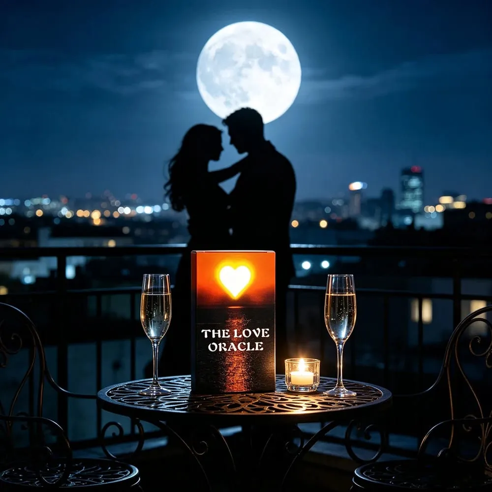 The Love Oracle Cards 54 Cards Sunset Heart Design Love Relationship Oracle Cards Romance Divination Card For Couple Soulmate