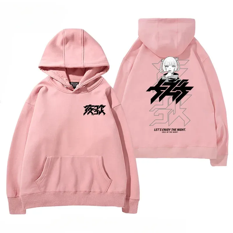 Y2K Anime CALL OF THE NIGHT Nazuna Nanakusa Funny Hoodie Hip Hop Graphic Sweatshirts Poleron Hombre Streetwear Harajuku Tracksui