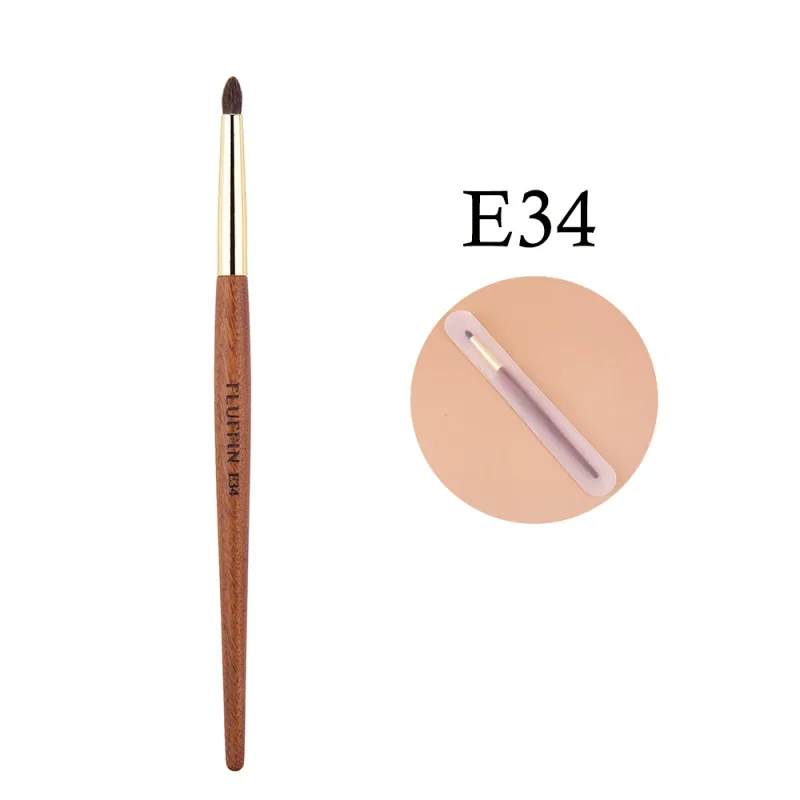 Professional Horse Hair Eyeshadow Crease Blending Brush Eyeliner Smudge Makeup Tool Rosewood Handle Copper Pipe Eye Brushes