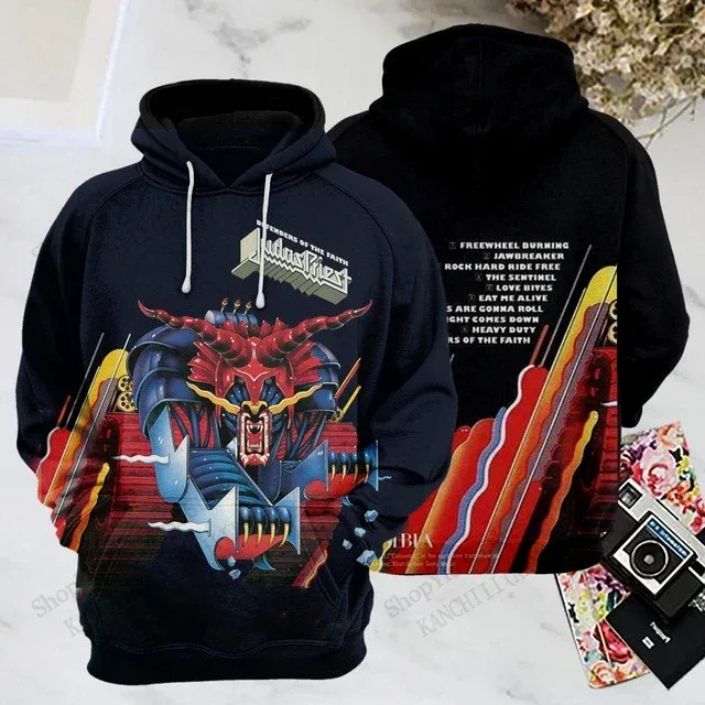 Rock Band Judas Priest 3d Print Hoodies Men Women Fashion Sports Hoodie Sweatshirt Coat Mens Sweats Men Clothes Comfort Moletom