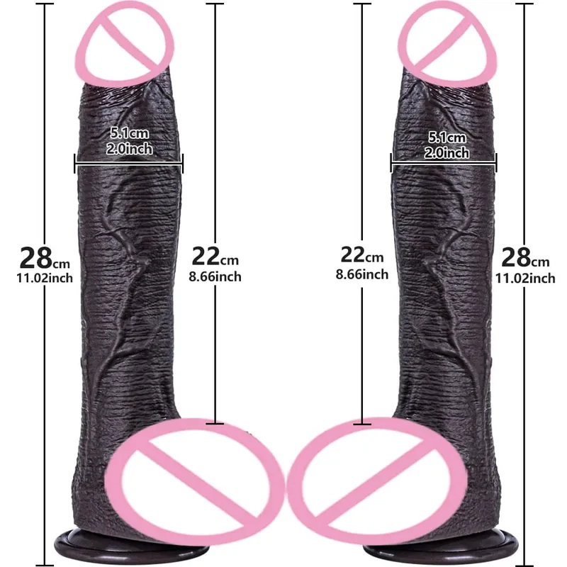 Thick Silicone Dildo Huge Fake Penis Double Cock Woman G-Spot with Powerful Suction Cup Adult Sex Toy Vagina Orgasm Masturbator