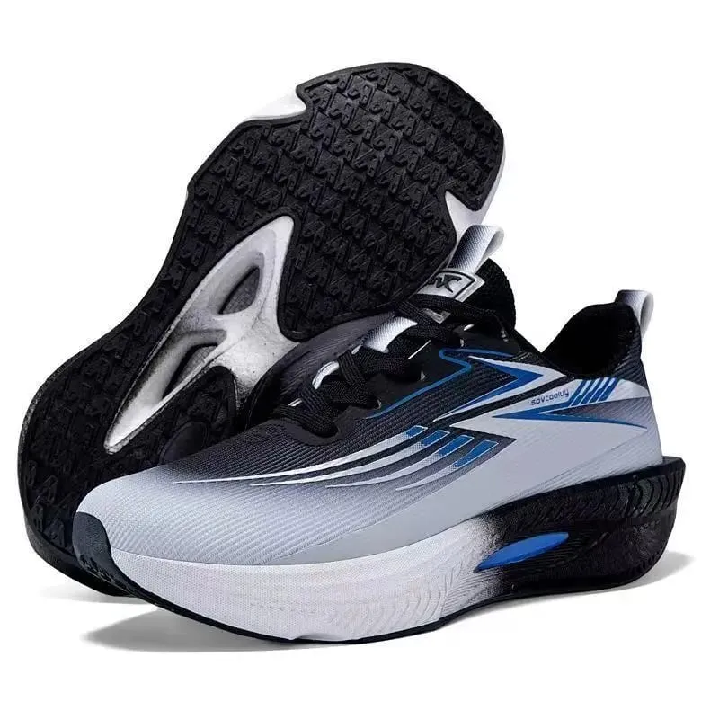 Marathon Running Shoes Men Carbon Board Air Cushion Sports Breathable Lightweight Women's Comfortable Athletic Nonskid Sneakers