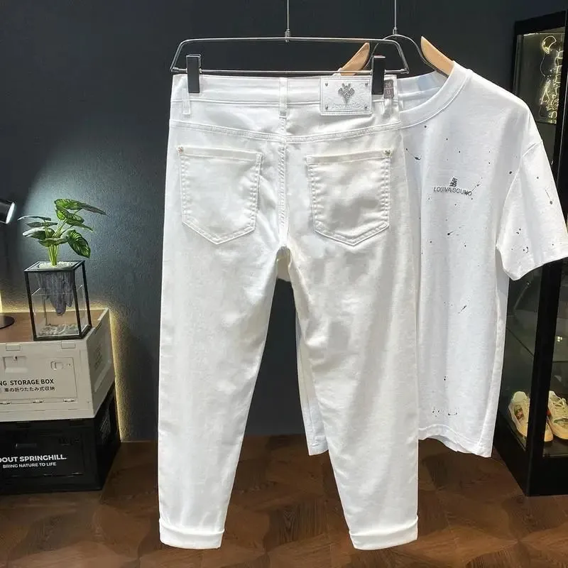 Men's 2026 Spring Summer Casual Daily Slim Skinny Stretch Jeans
