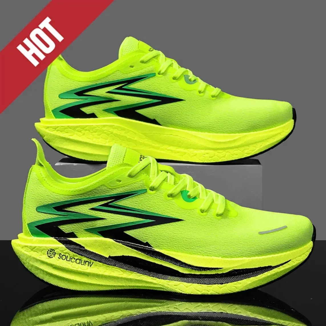Men Women Carbon Plate Marathon Running Shoes Breathable Lightweight Non-Slip Racing Training Sports Athletic Sneakers Casual — image 2
