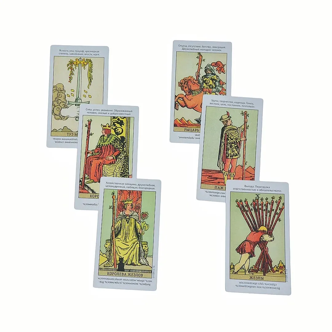 《Taro Uzuyita Teaching Tarot Deck》78 kort rysk version brädspelskortspel Lämpligt för fester Perfekt som present