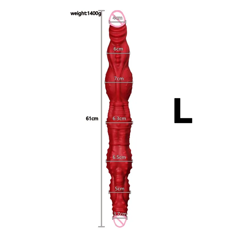Huge Thick Anal Plug Dildo Double-headed Dick Lesbian Adult Sex Toys Realistic Penis Vagina Clitoris Massage Sexy Veins Design