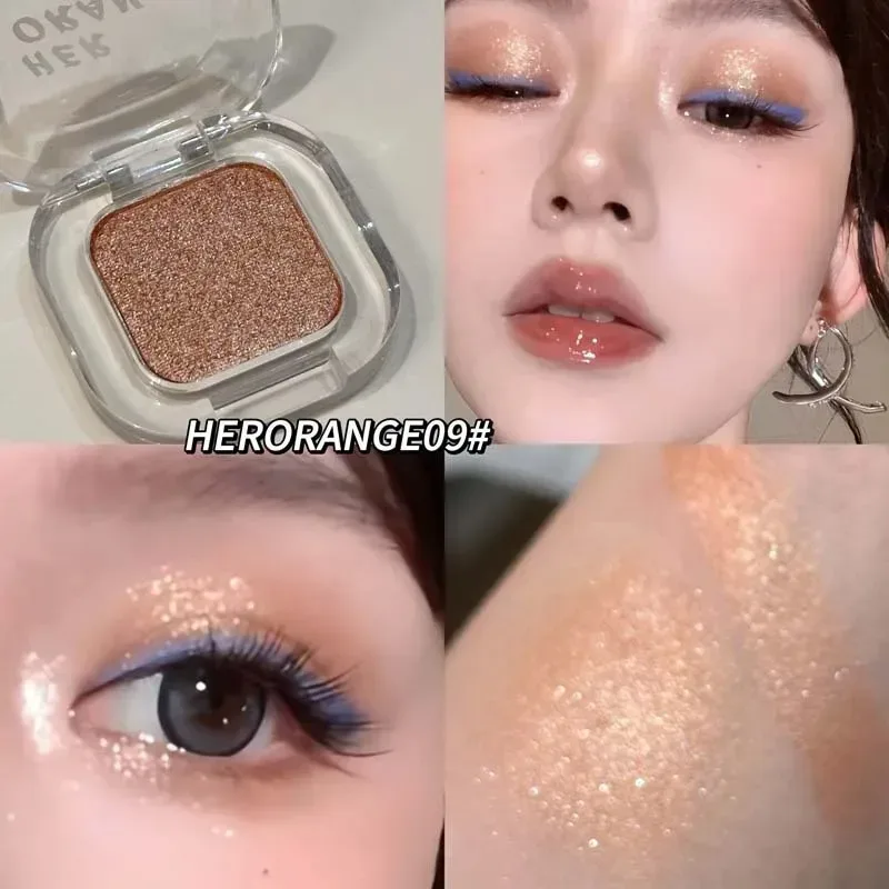 Red Brown Monochrome Eyeshadow Eyeliner Powder Palette Silky Matte Coral Red Lying Silkworm Eyeliner Waterproof Aegyo-sal Makeup