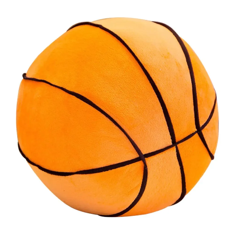 28Cm Basketball Pillow Short Pile Comfort Cushion Lounge Nap Decor Sports Theme Bedroom Living Room Throw Pillow Stuffed Ball