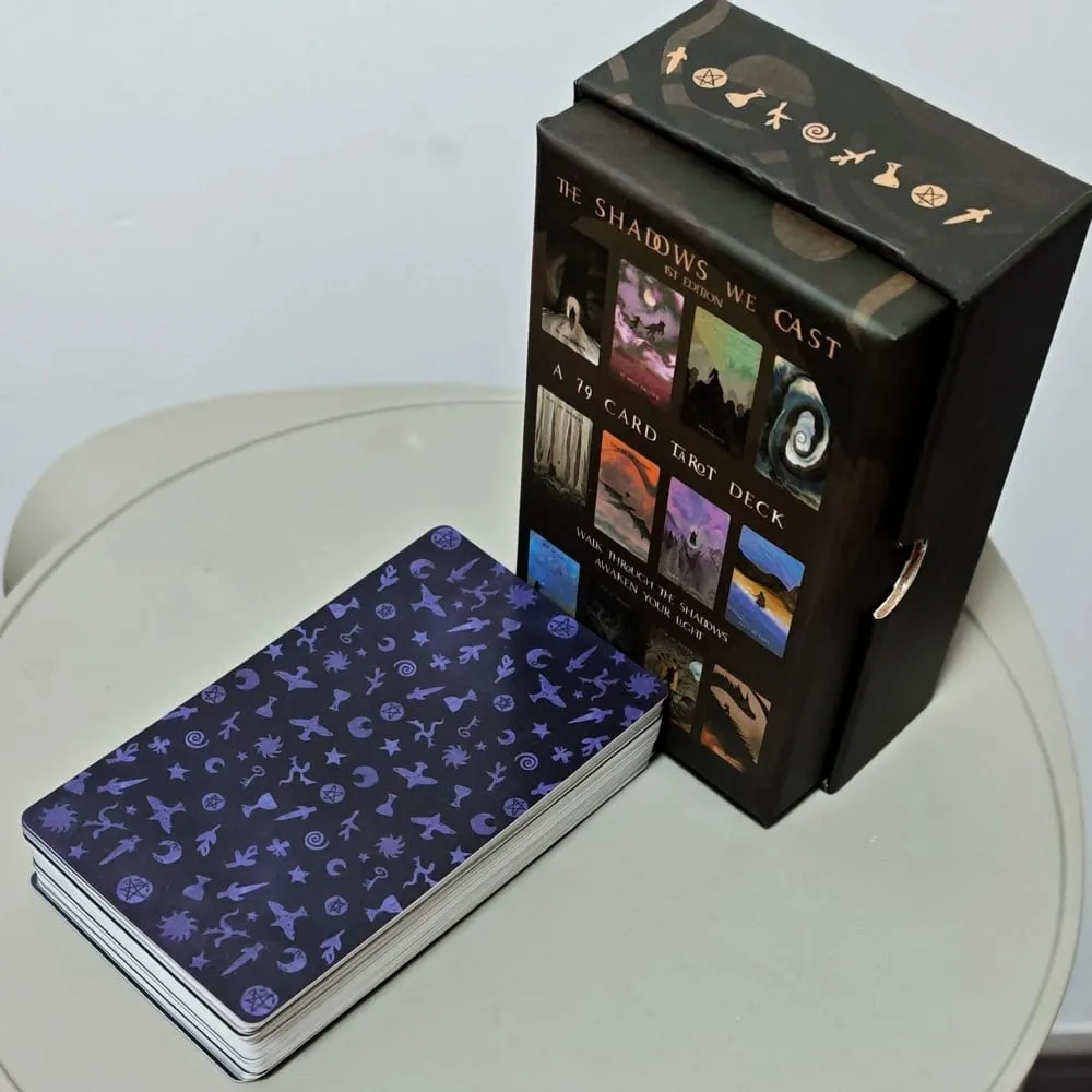 The Shadows We Cast 12*7cm Star Seeker Tarot Deck in Rigid Box - Atmospheric & Mystical 79-Card Set for Intuitive Readings