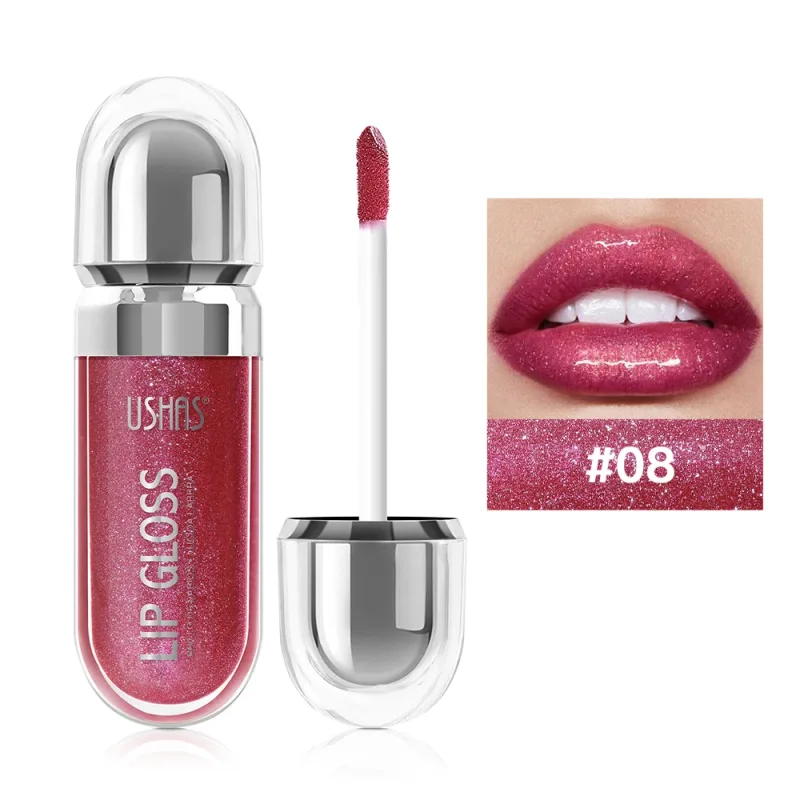 Shimmer Lip Gloss 12 Shades Glass High Shine Μη κολλώδες Ενυδατικό Μακιγιάζ χειλιών που γεμίζουν μεγάλη διάρκεια