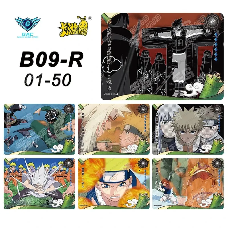 Kayou Naruto New T4W8 T2W9 Anime Rare Card Full Series ASP BP PU HR AR CR MR UR Complete Set Anime Collection Card Kids Toy Gift