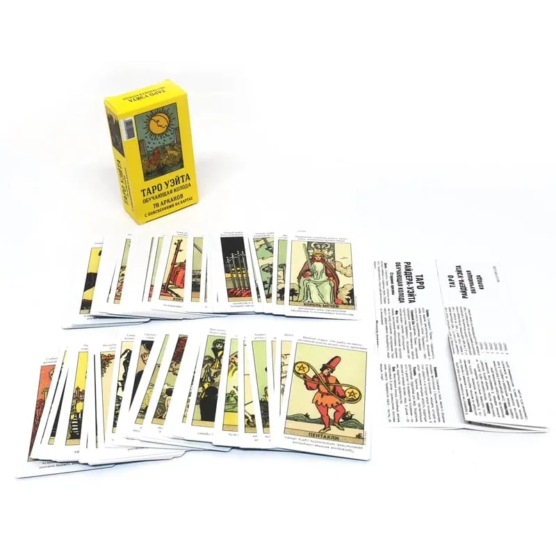 Ryska versionen Rider Waite Tarot Card Deck Spådomsbrädspel Hot Sell Personligt bruk Oracles Deck for Girl