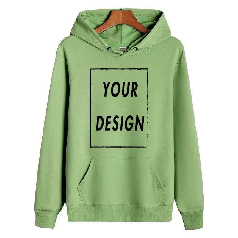300g pure cotton hoodie custom design personalized logo long sleeved new men's and women's universal large casual sports sweat