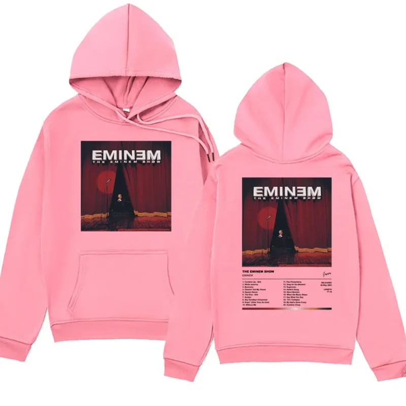 Eminem singer men's and women's hooded sweatshirts 90s retro Harajuku clothing casual hoodies fashionable hooded sweatshirts
