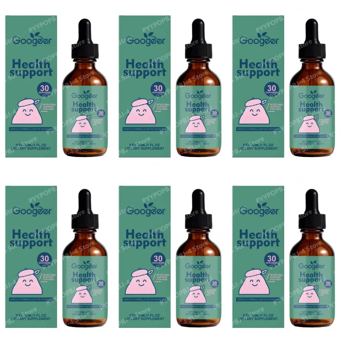 Googeer Kids Gut Health Drops Zeolite Vitamin B12 300mcg Methylcobalamin D3 Gentle Detox Immune Support 30 Servings 30ml