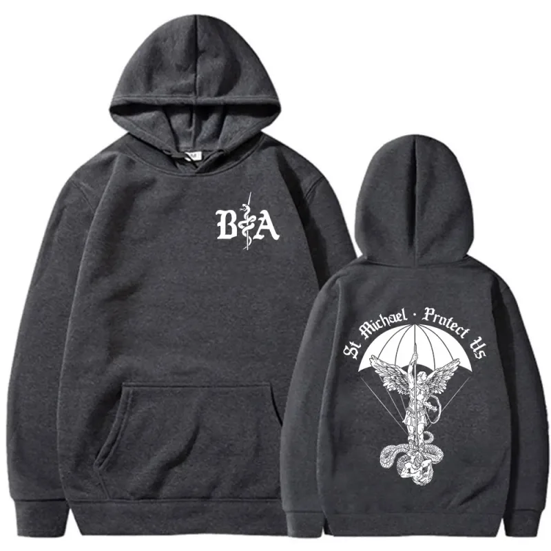 ST Michael Brothers in Arms Double Sided Print Hoodies Men's Women Clothing Fashion Sweatshirt Oversized Long Sleeve Pullovers
