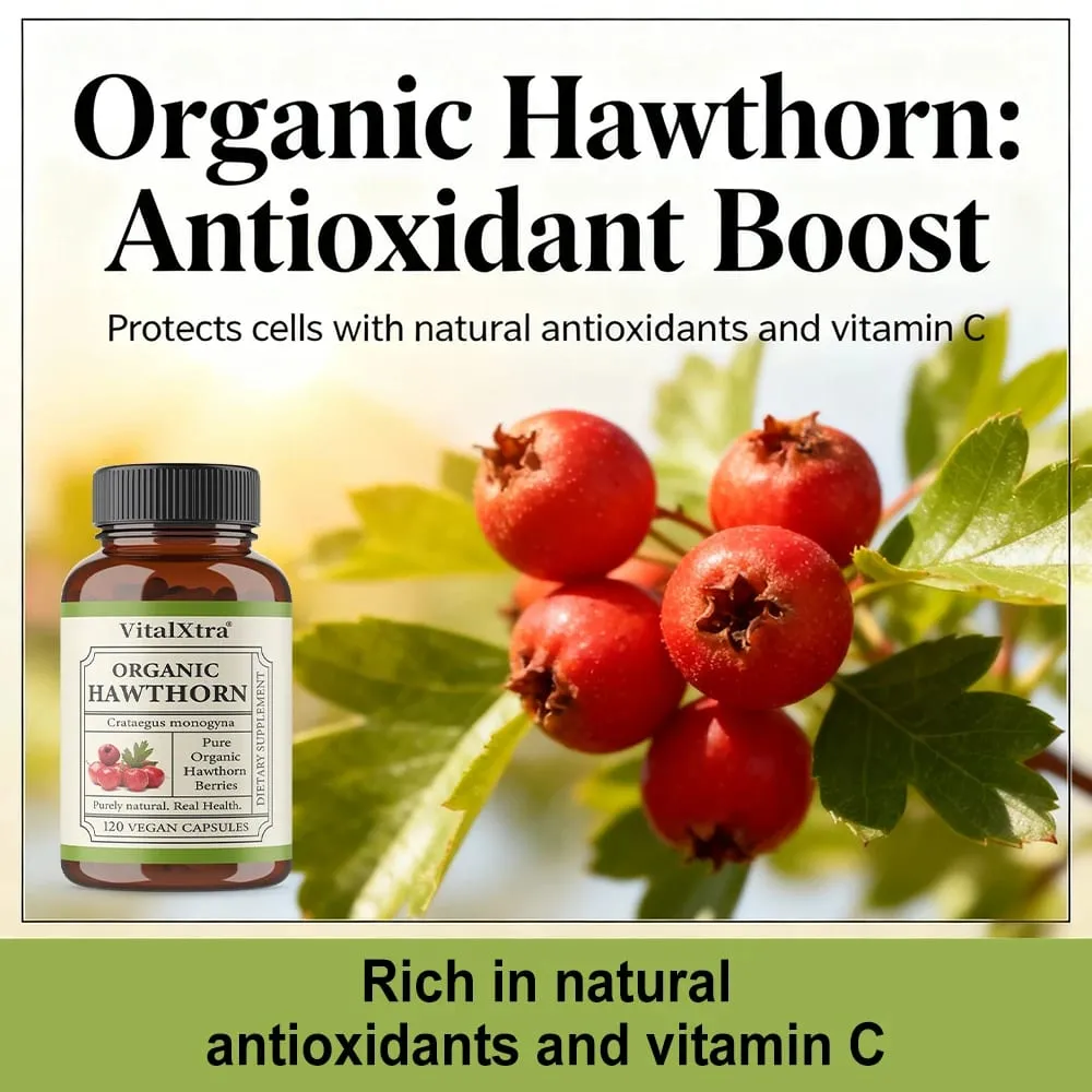 Ultra-Potential Hawthorn Extract Capsules Supports Digestion Heart Health and Blood Sugar Control Promotes Digestive Health
