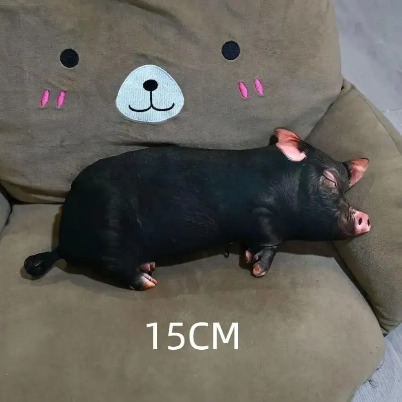 3D Pig Stuffed Throw Pillow Soft Washable Skin-Friendly Fabric Plush Cushion for Sofa Bedroom Car Rest