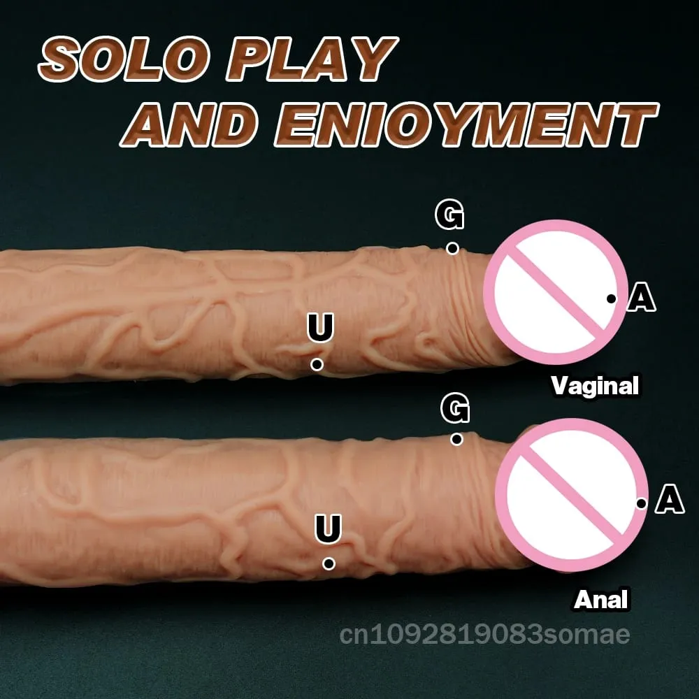 Long Double Dildo Sex Toys Realistic Double Sided Dildo for Lesbian Silicone Huge Thick Dildos G Spot and Anal Plug for Women