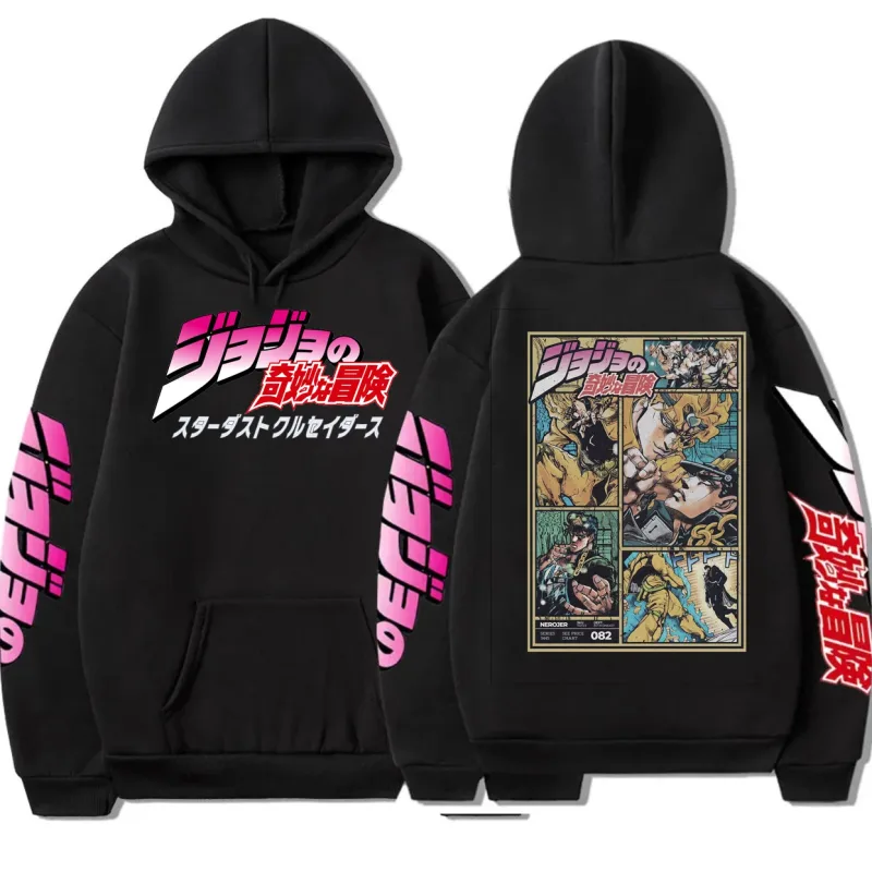 Jojo Bizarre Adventure Jesus Merch forgives Father's Bible Day hoodies men streetwear hip-hop sportswear casual top sweatshirt