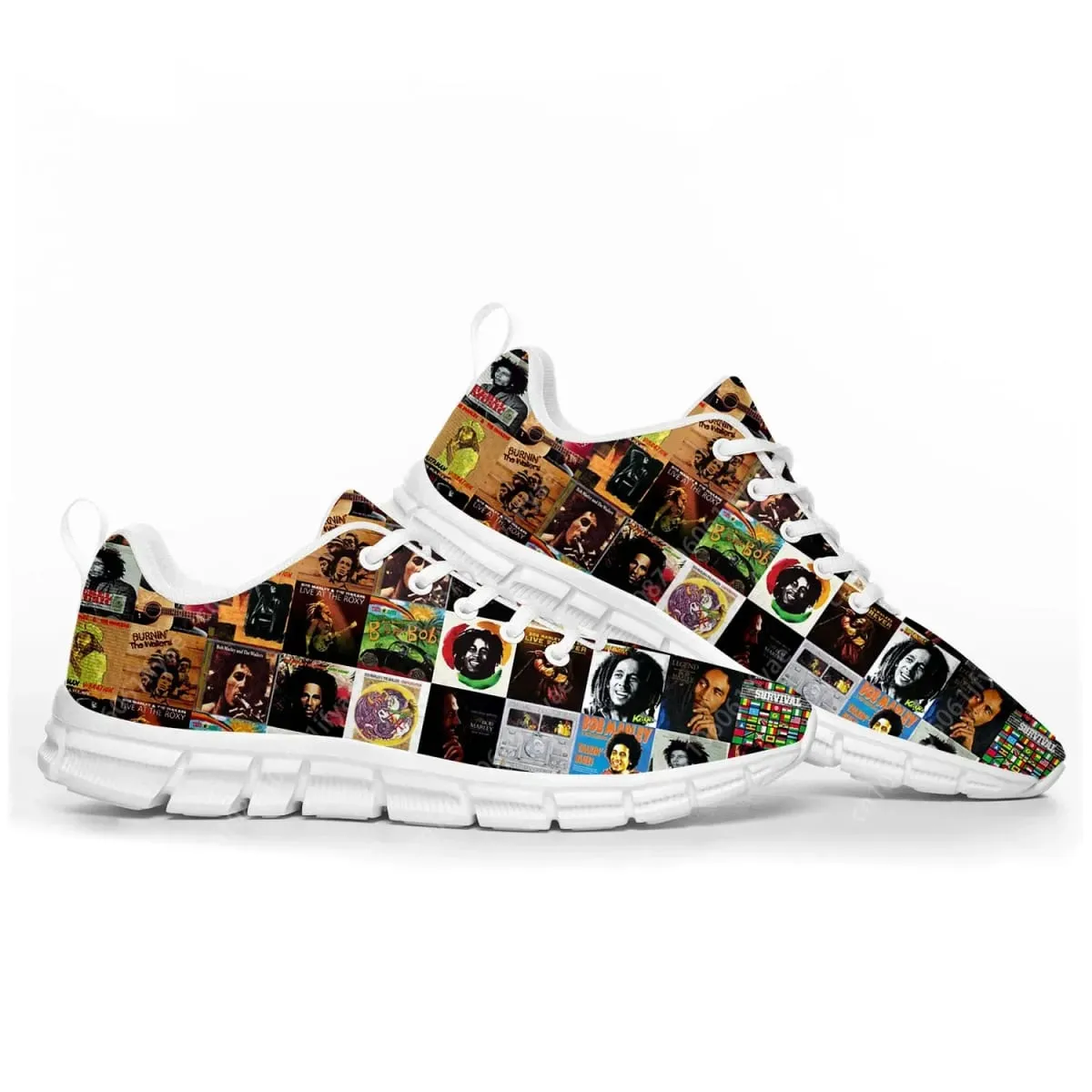 Reggae Rock Music Star Bob Marley Sports Shoes Mens Womens Teenager Breathable Lace-up Sneakers Custom High Quality Couple Shoes