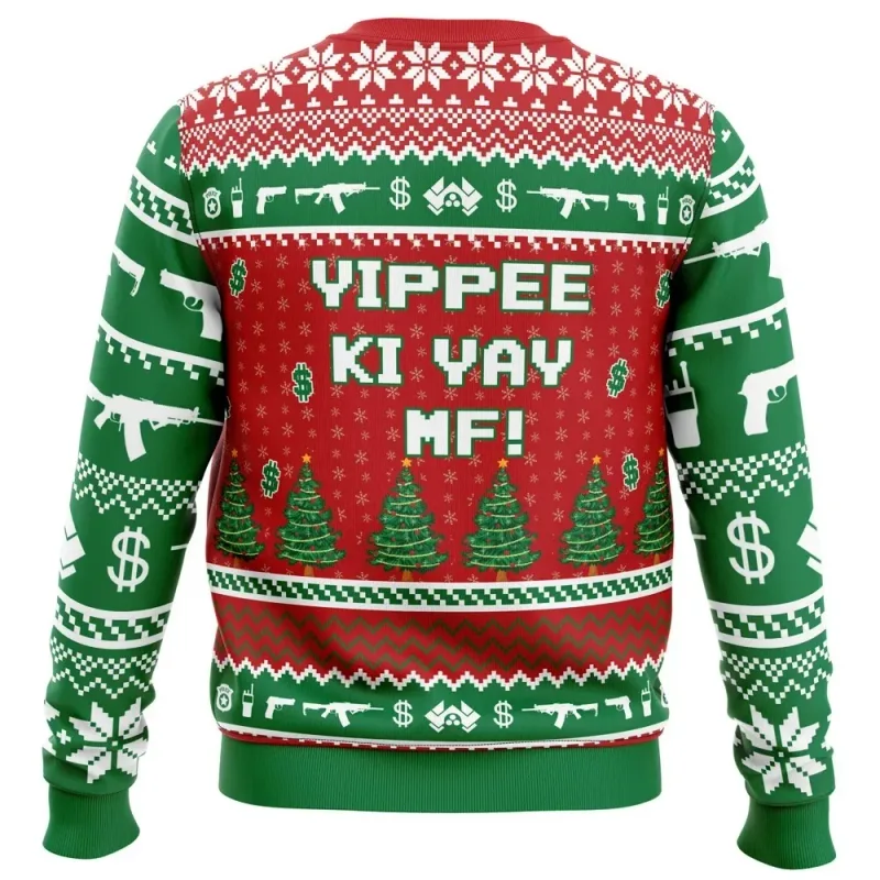 Hans Gruber Fall Nakatomi Plaza Die Hard Men's Crewneck Ugly Christmas Sweatshirt Soft Comfy Stylish Loose-Fit Autumn Winter