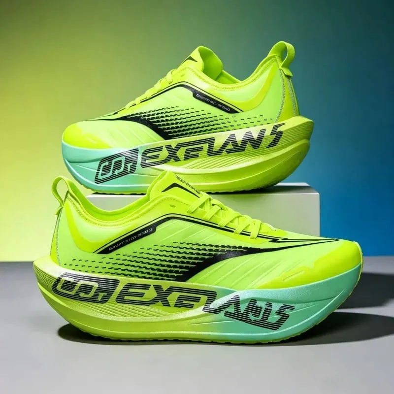 Marathon Running Shoes Men Sports Outdoor Casual Shoes Carbon Plate Lightweight HardWearing Women Comfortable Athletic Sneakers