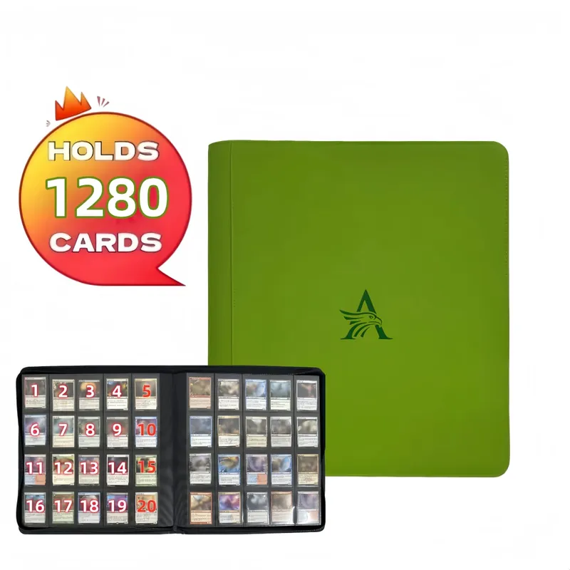 Premium 20 Pocket Card Binder –1280 Collection Binder Folder Card Album Card Holder Fit for TCG & Sports Cards. Collector's Drea