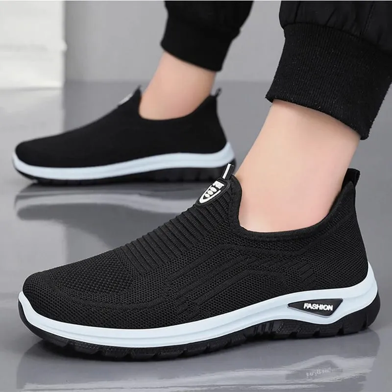 Męskie obuwie oddychające trampki męskie lekkie buty do chodzenia buty do biegania wsuwane mokasyny dla pary Zapatillas Hombre rozmiar 44