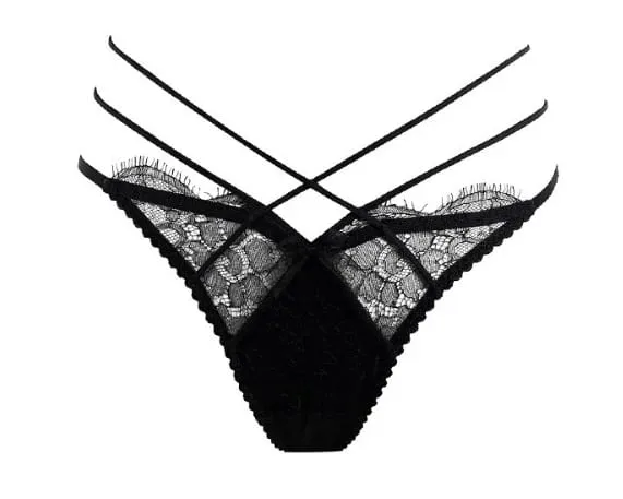 Hot Sale Summer Lace Embroidery Cross Tie Lingerie Set Sheer Mesh Push Up Bra Comfort Daily Wear Underwear Set for Women 32-38