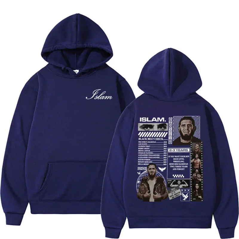 Islam Makhachev Send Him 2-3 Years Dagestan and Forget Merch Hoodies Men Women Gothic Vintage Long Sleeve Sweatshirts Streetwear