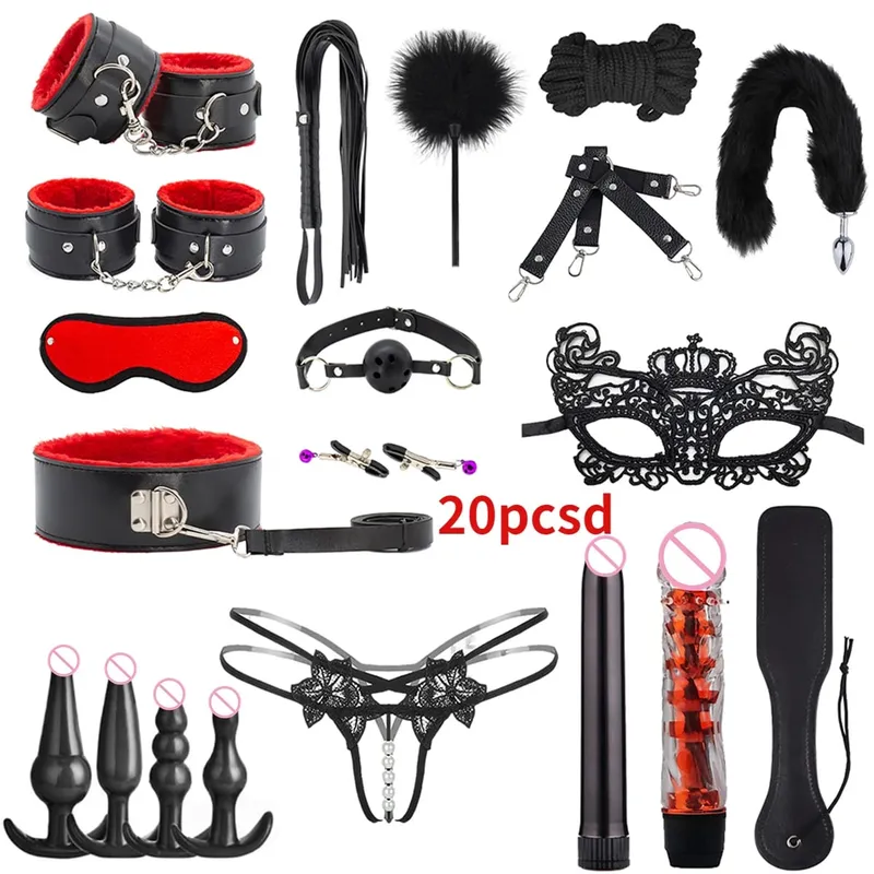 Sex toys for women BDSM sexual couples kit erotic accessories handcuffs for session Anal plug sex game Adult Sexy Toys sexyshop