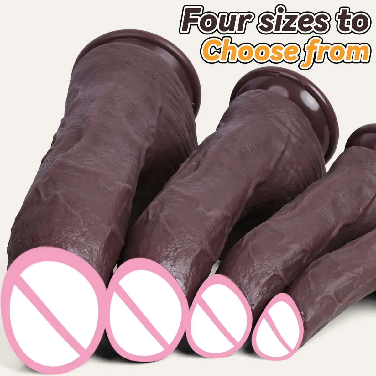 Huge Realistic Dildo Double Layer Silicone Penis Soft Big Cock 2 Colors 4 Sizes For Women Masturbation Sex Toys Adult supplies