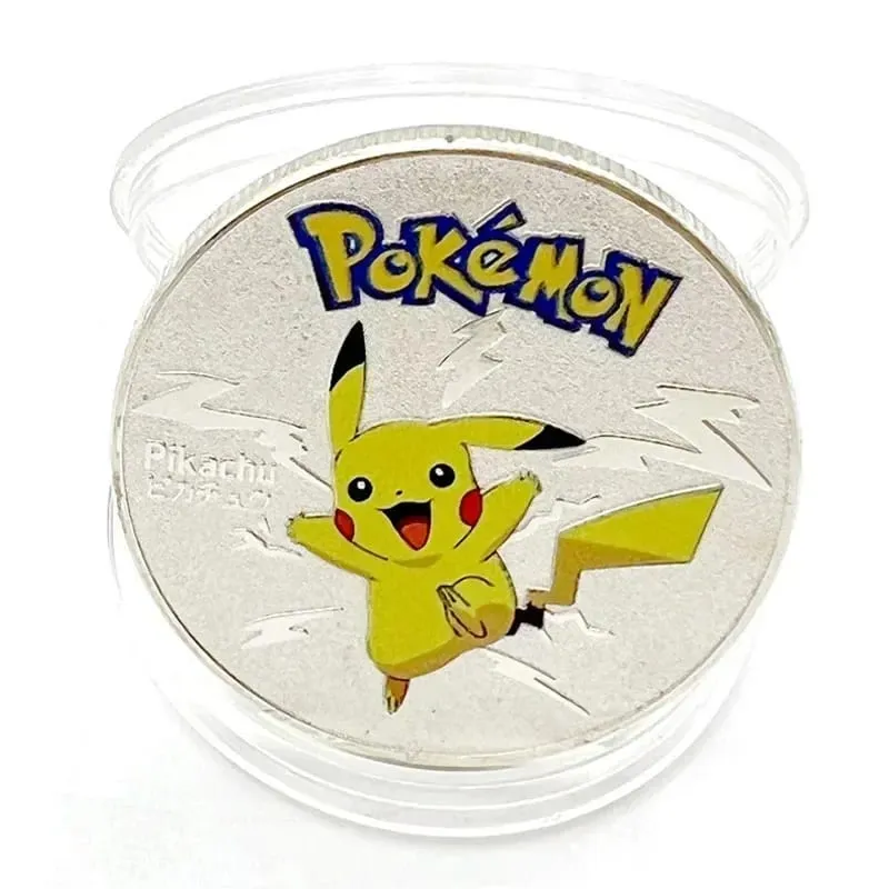 Pokemon Đồng Tiền Vàng Pikachu Anime Đồng Tiền Kỷ Niệm Charizard Vàng Kim Loại Tròn Đồng Xu Đồ Chơi