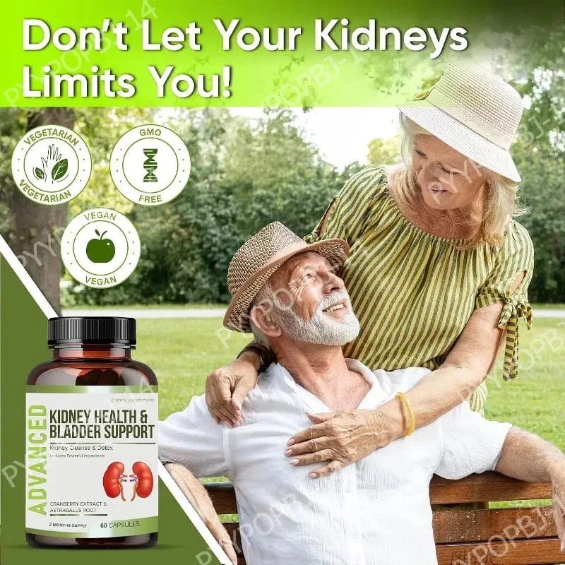 Kidney Support Supplement for Kidney Restore with Chanca Piedra Cranberry Juniper Berries for Detox and Bladder Health 60 Count