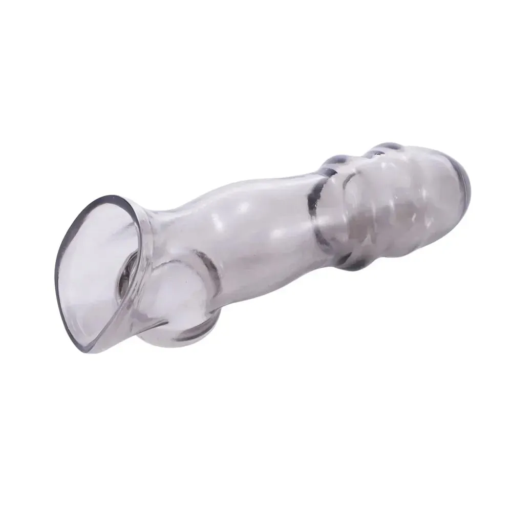 High Elastic Adult Penis Sleeve Cock Extender Reusable and Safer Condoms Sex Toy for Couple Man Delay Ejaculation Tools
