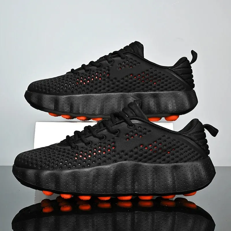 Men's Breathable Running Shoes Cushioned Non-slip Woman Casual Sneakers Massage Athletic Footwear for Outdoor Jogging Sports