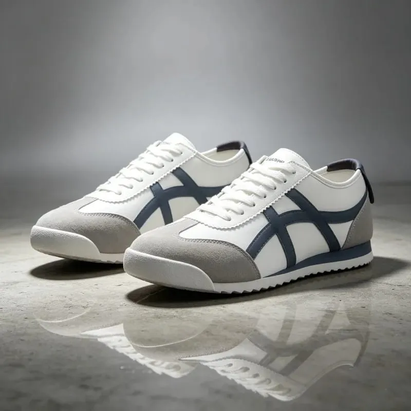 2026 New Stylish Men's Shoes Sizes 39-48 Large Size Striped Fashion Low-Top Casual Shoes Lightweight Versatile Sneakers