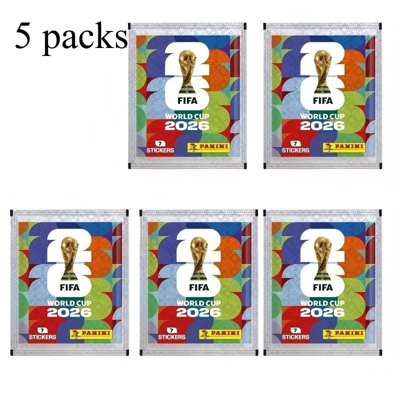 2026 World Cup Official Panini Sticker Collection Mystery Card Games Football Player Collectible Blind Pack Fan Souvenir Gift.