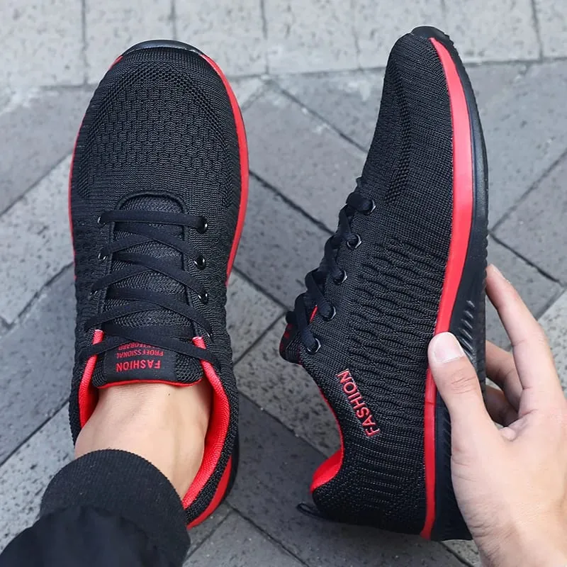 Mannen Mesh Running Sneakers Atletische Gym Lichtgewicht Mannen Causale Schoenen 2025 Mode Ademend Gebreid Wandelschoenen Maat 39-46